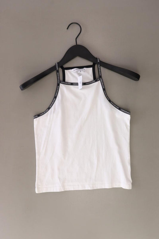 Calvin Klein Jeans Crop Top Gr. XS weiß aus Baumwolle