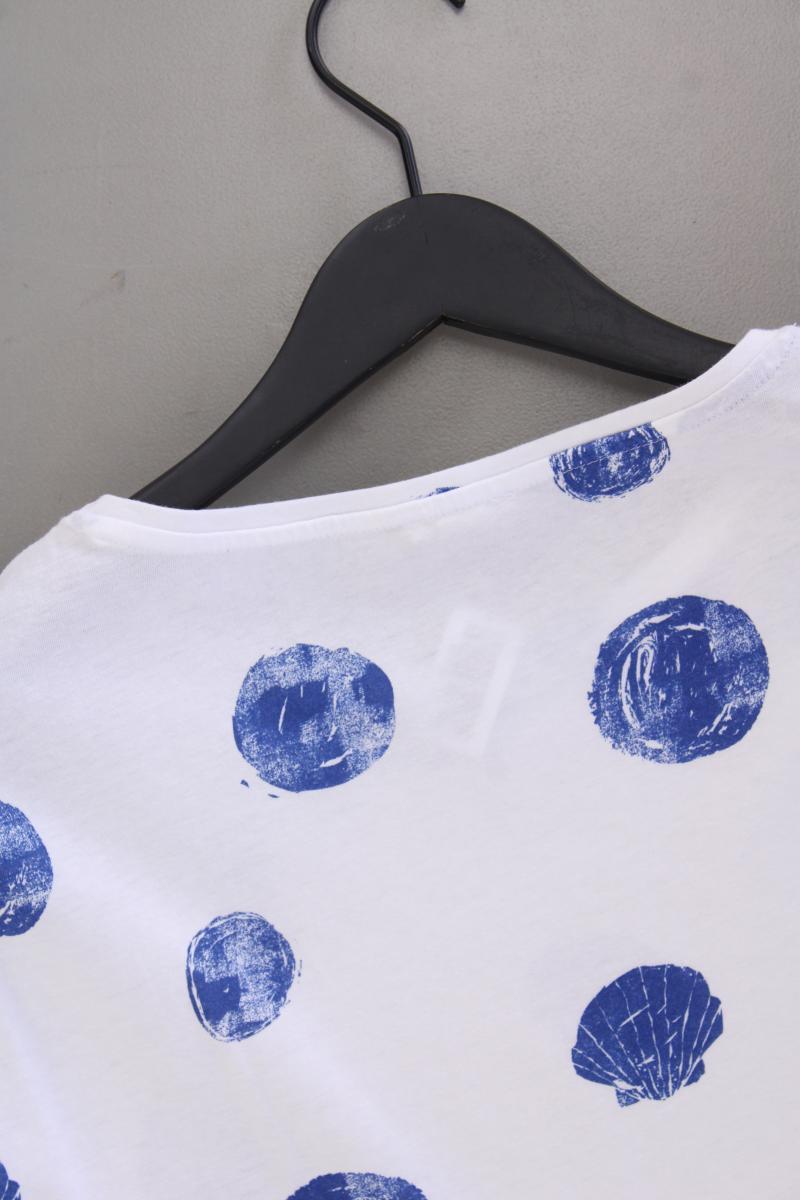 Esprit Shirt mit Muschelprint Gr. L Kurzarm weiß