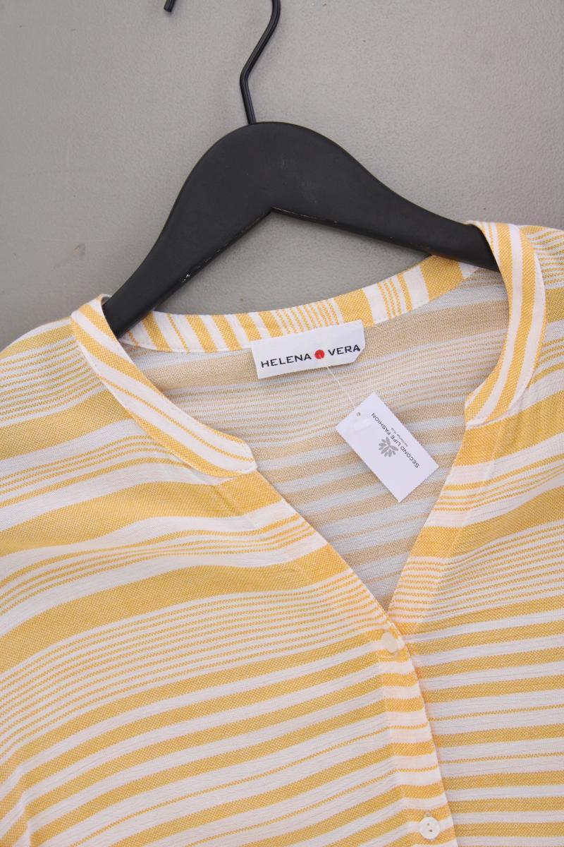Helena Vera Longbluse Gr. 42 gestreift neuwertig Langarm gelb