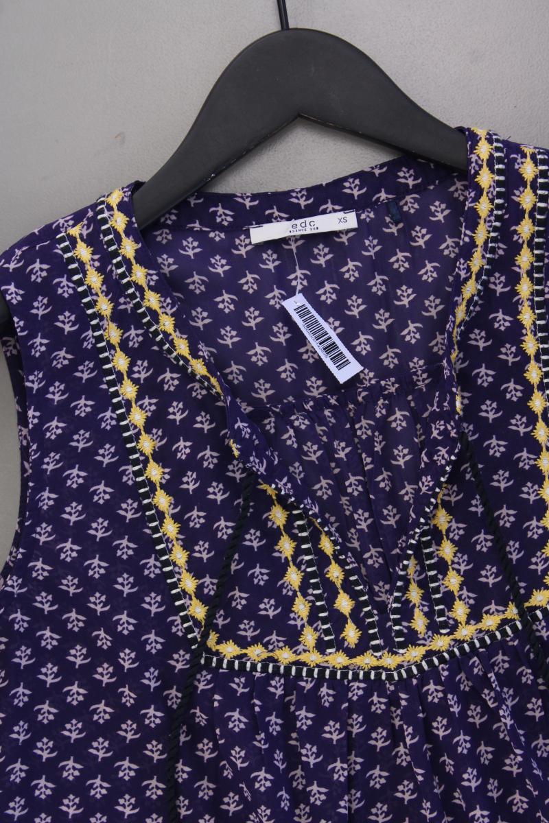 edc by Esprit Ärmellose Bluse Gr. XS lila aus Polyester