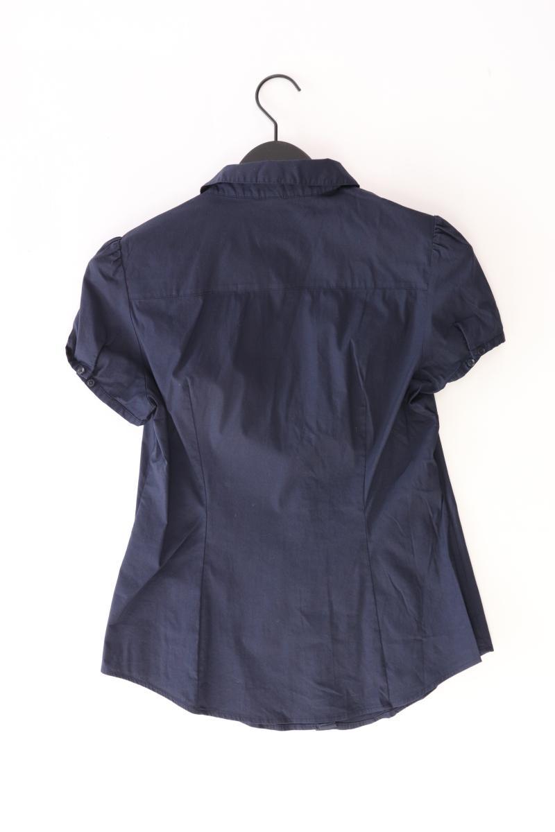 Esprit Kurzarmbluse Gr. 38 blau aus Baumwolle