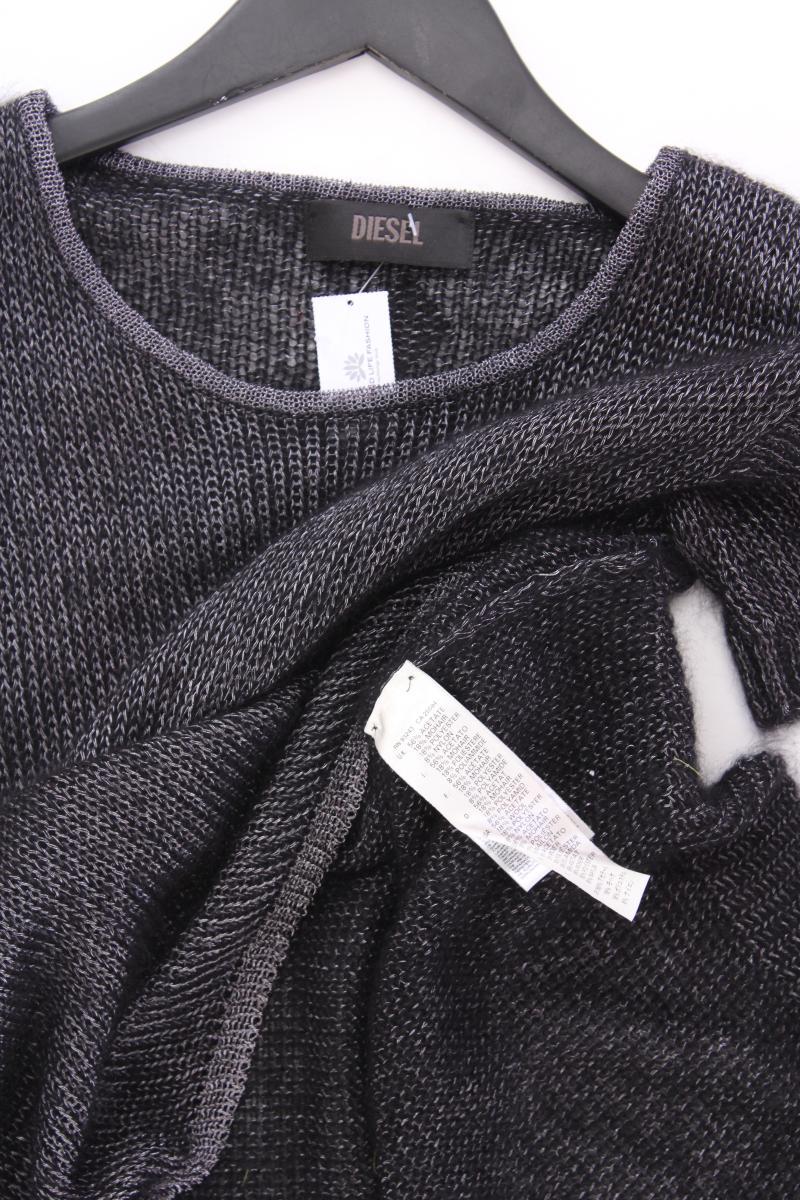 Diesel Strickshirt Gr. XS Kurzarm grau aus Acetat