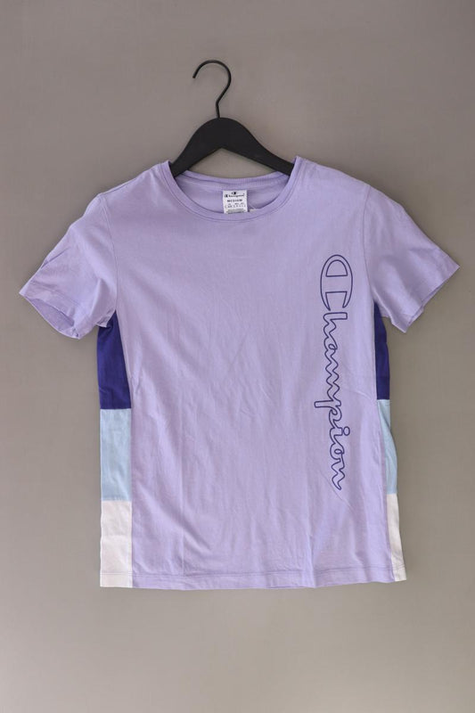 Champion T-Shirt Gr. M Kurzarm lila aus Baumwolle