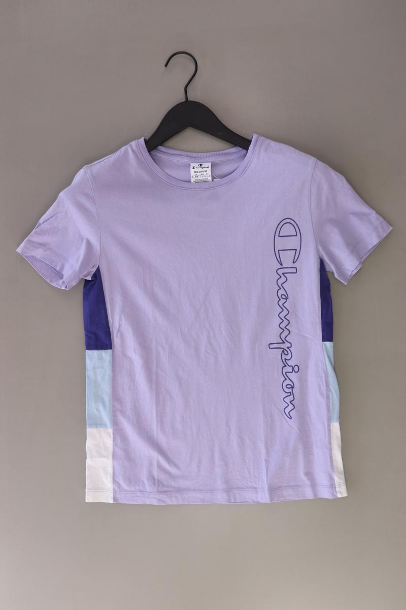 Champion T-Shirt Gr. M Kurzarm lila aus Baumwolle