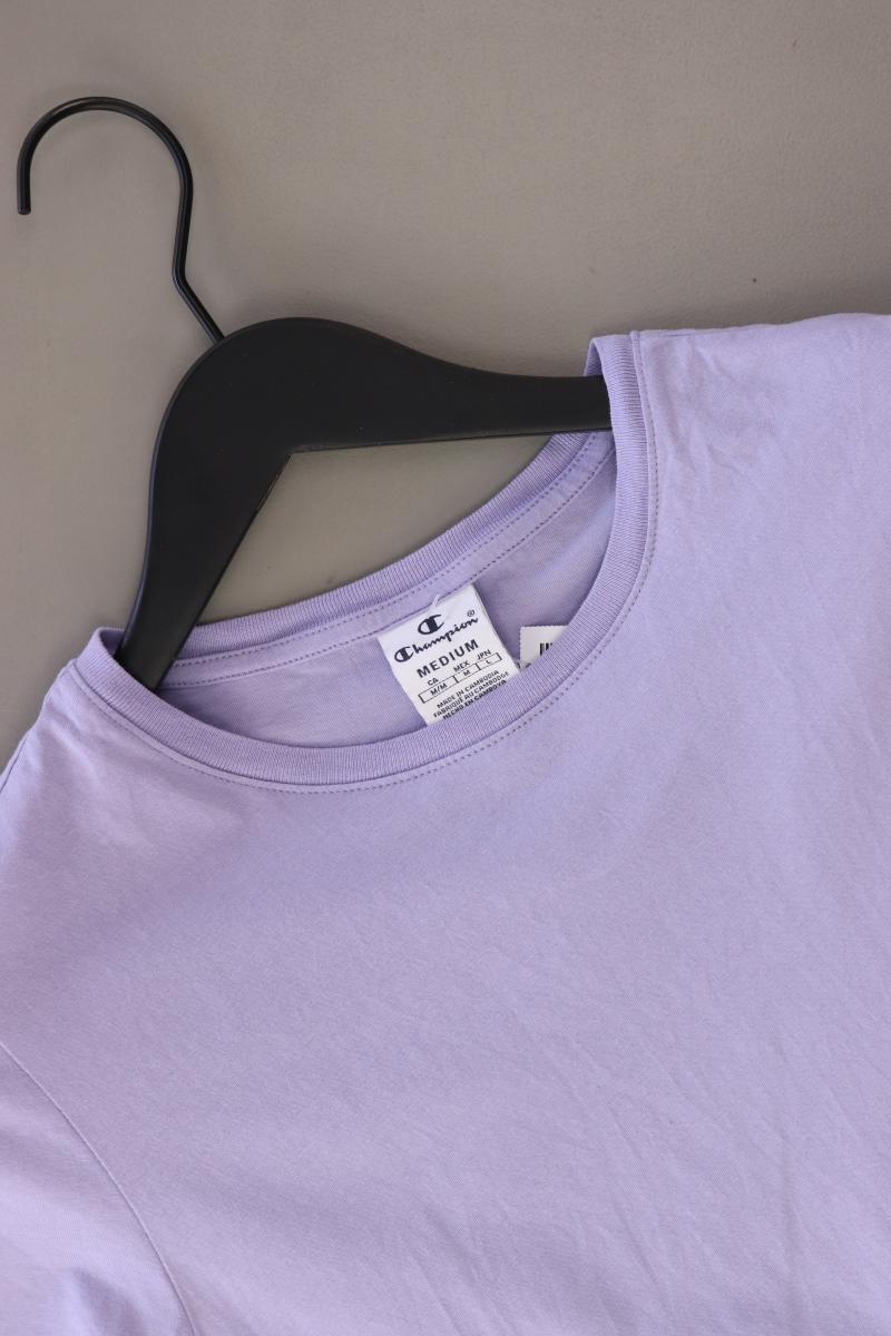 Champion T-Shirt Gr. M Kurzarm lila aus Baumwolle