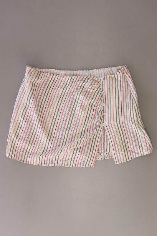 Pull&Bear Skort Gr. L gestreift creme aus Viskose
