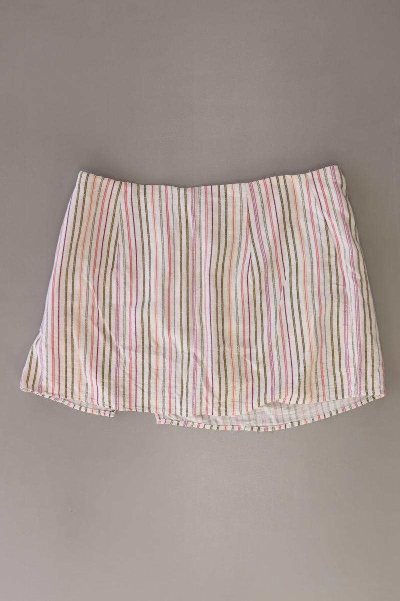 Pull&Bear Skort Gr. L gestreift creme aus Viskose
