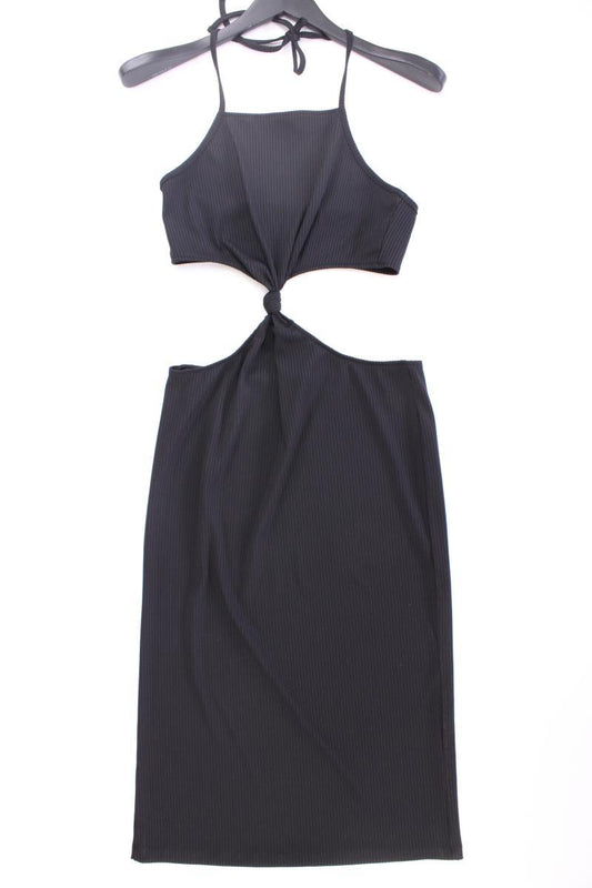 United Colors of Benetton Kleid mit Cut Outs Gr. M neuwertig Träger schwarz