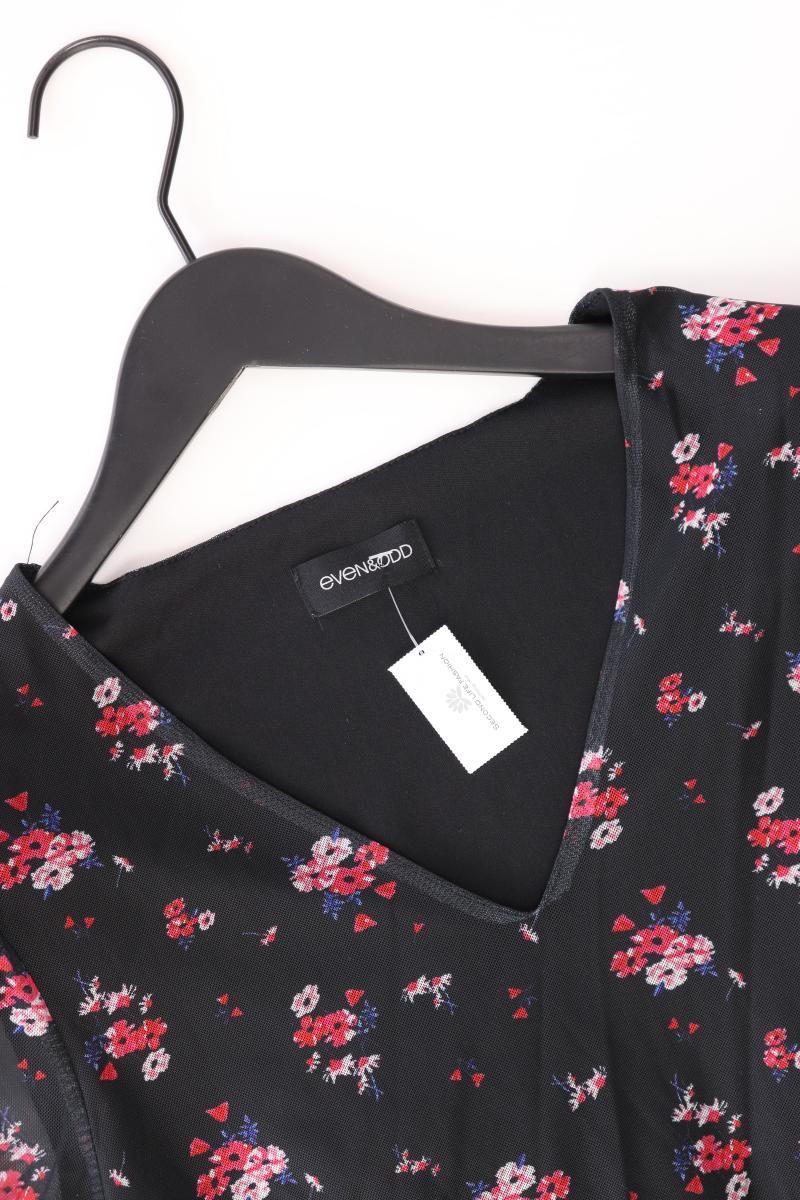 Even & Odd Chiffonkleid Gr. M mit Blumenmuster Langarm schwarz aus Polyester