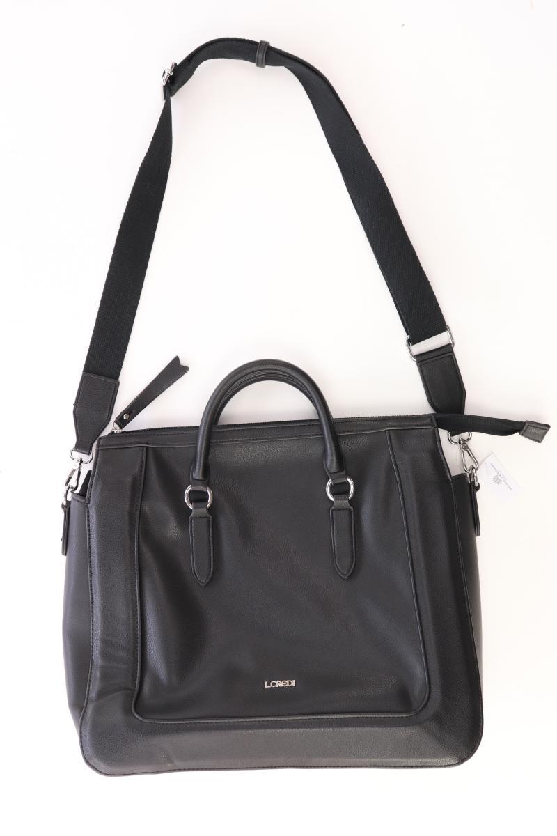 L. Credi Henkeltasche schwarz aus Kunstleder