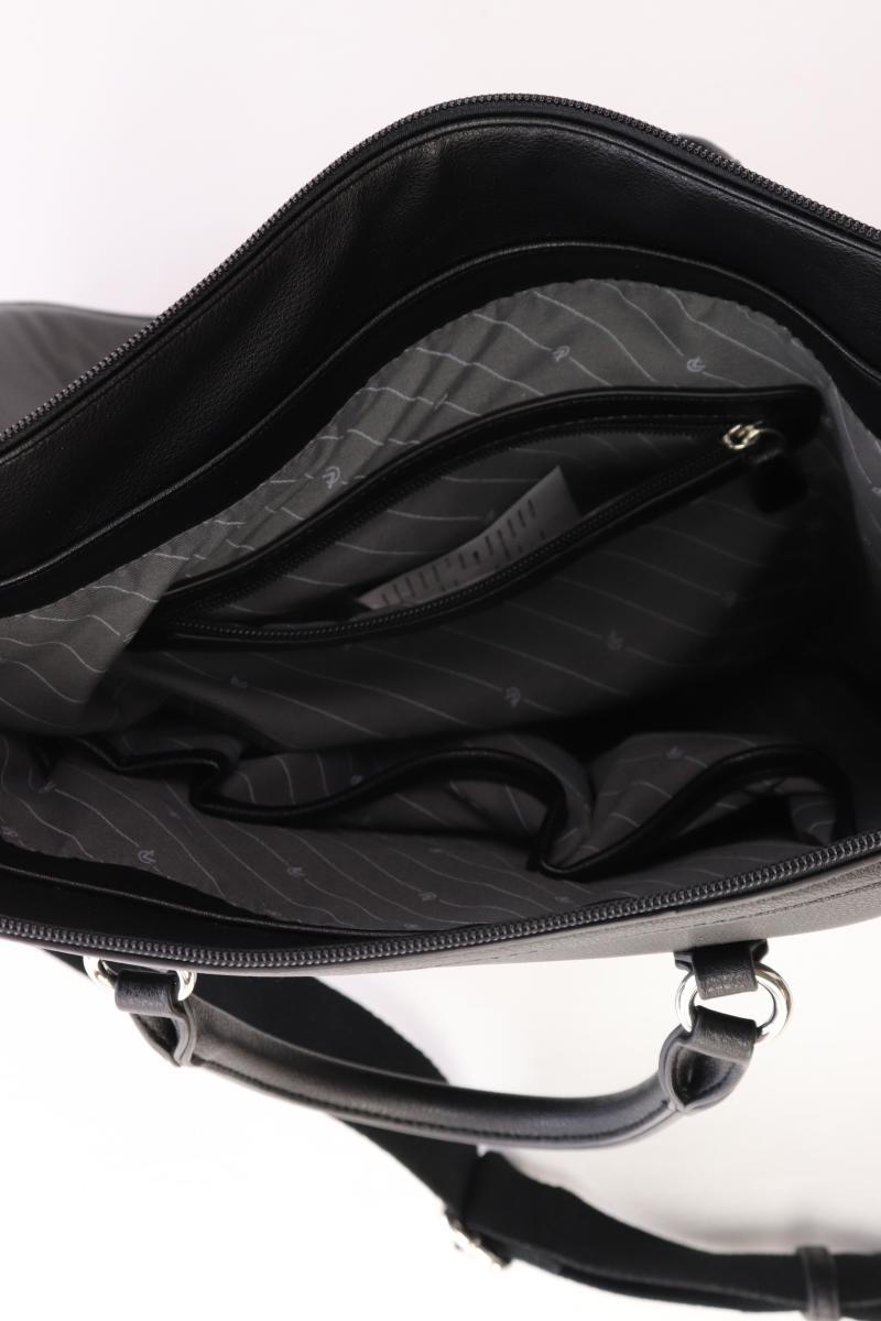L. Credi Henkeltasche schwarz aus Kunstleder