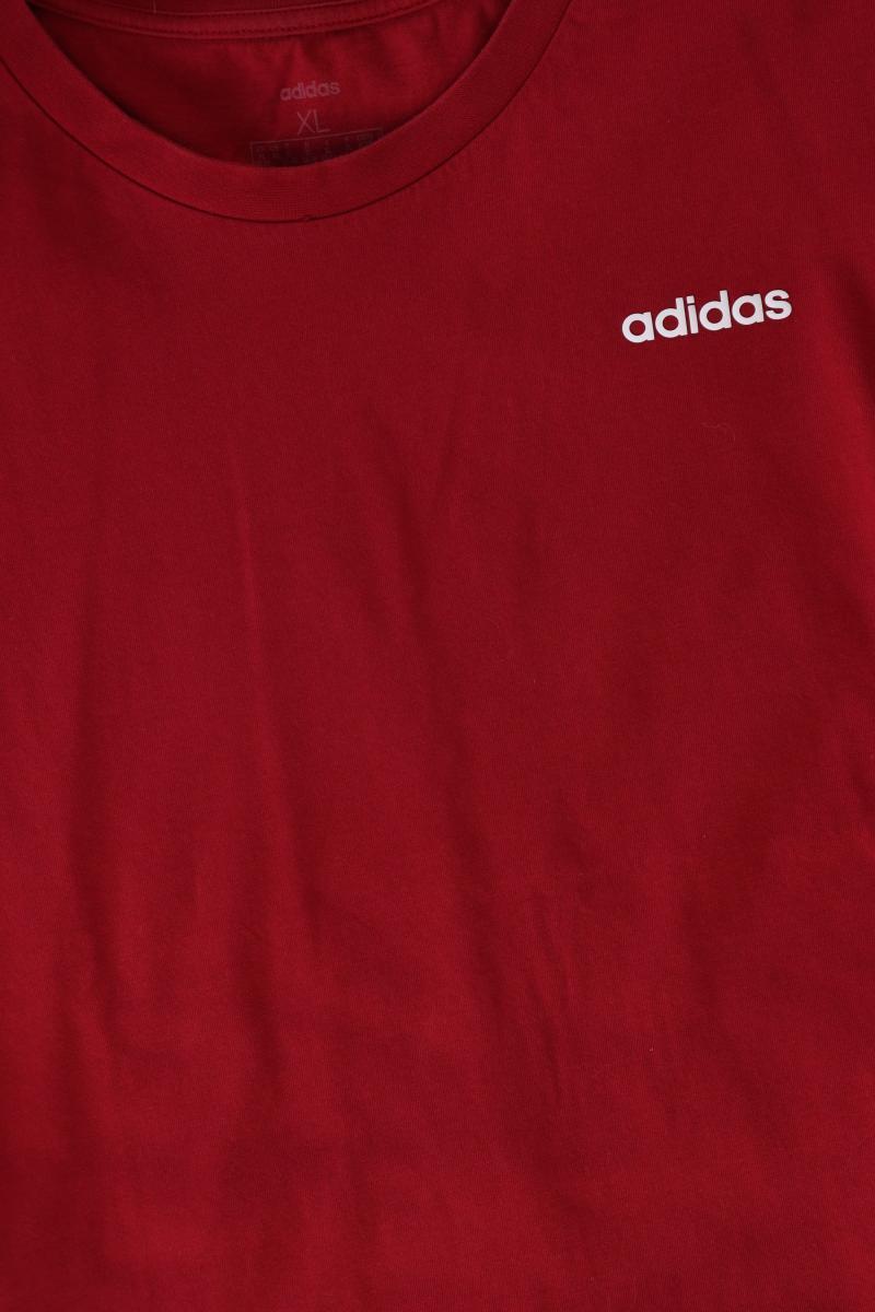Adidas Sportshirt Gr. XL Kurzarm rot aus Baumwolle