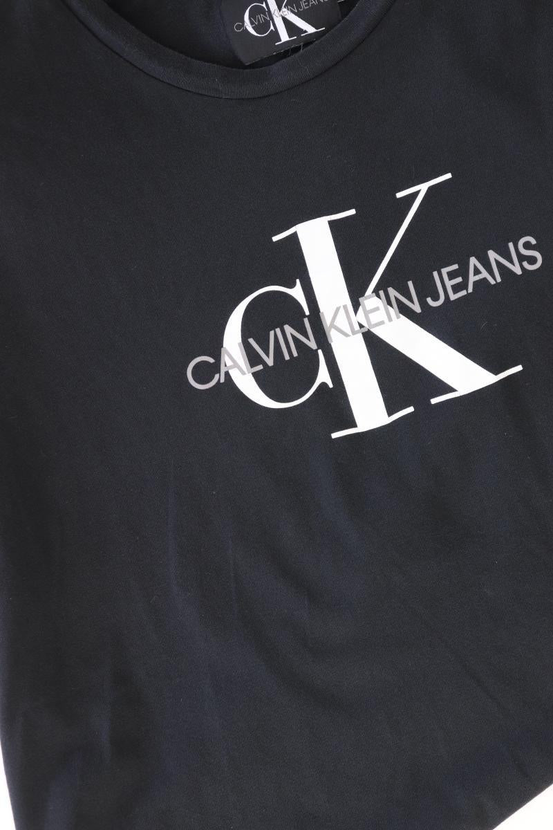 Calvin Klein Jeans Printshirt Gr. XL Kurzarm schwarz aus Baumwolle