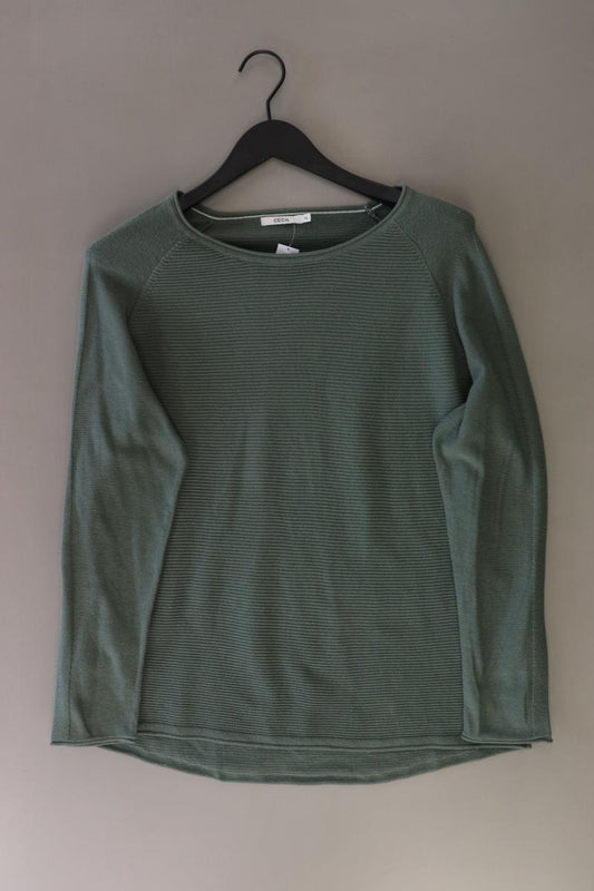 Cecil Feinstrickpullover Gr. XL olivgrün aus Baumwolle