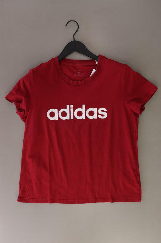Adidas Printshirt Gr. XL Kurzarm rot aus Baumwolle