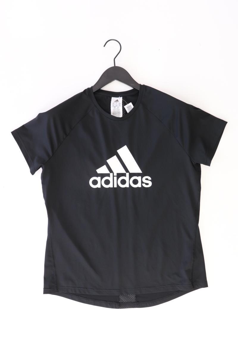 Adidas Sportshirt Gr. 42/44 Kurzarm schwarz aus Polyester