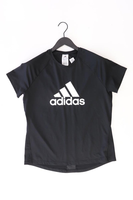 Adidas Sportshirt Gr. 42/44 Kurzarm schwarz aus Polyester