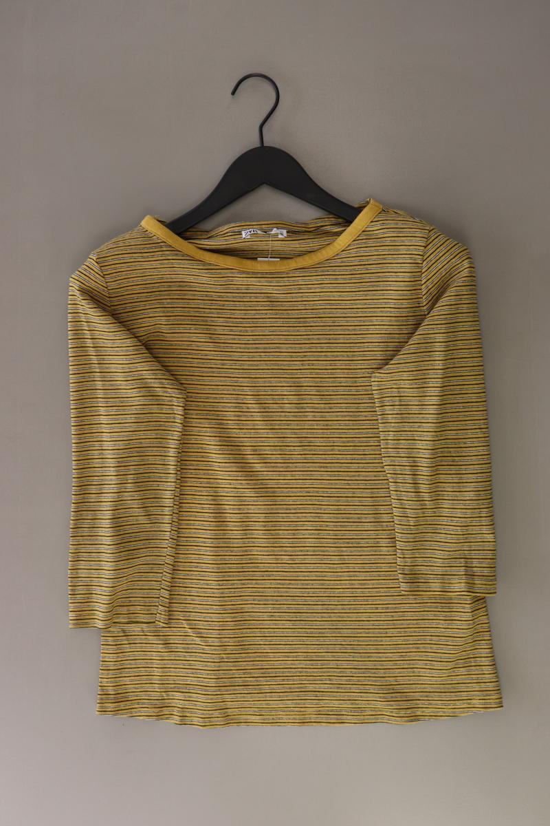 Zara Regular Shirt Gr. XL 3/4 Ärmel gelb aus Baumwolle