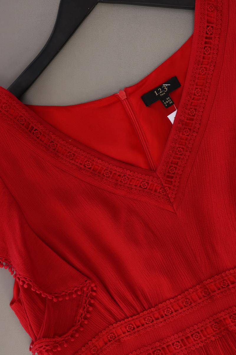 1.2.3 Paris Kurzarmkleid Gr. 42 rot aus Viskose