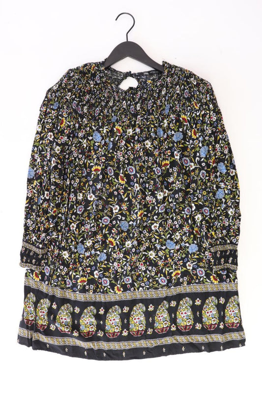 Zara Langarmkleid Gr. M mit Blumenmuster mehrfarbig aus Viskose