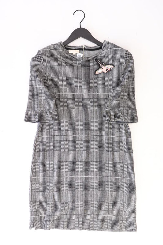 Talk About Bleistiftkleid Gr. 38 kariert 3/4 Ärmel grau aus Baumwolle