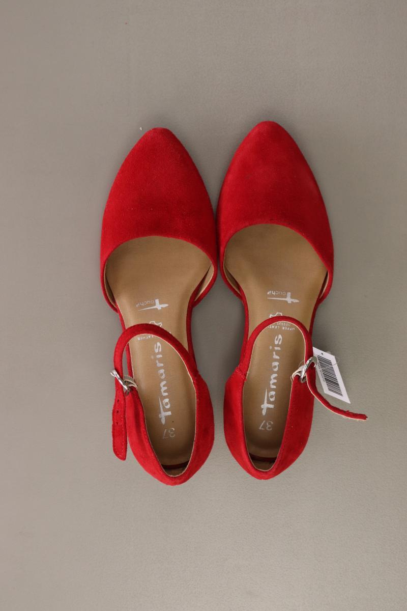 Tamaris Pumps Gr. 37 rot aus Leder