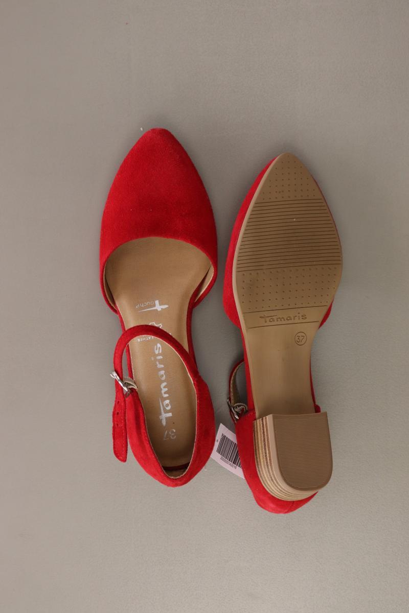 Tamaris Pumps Gr. 37 rot aus Leder