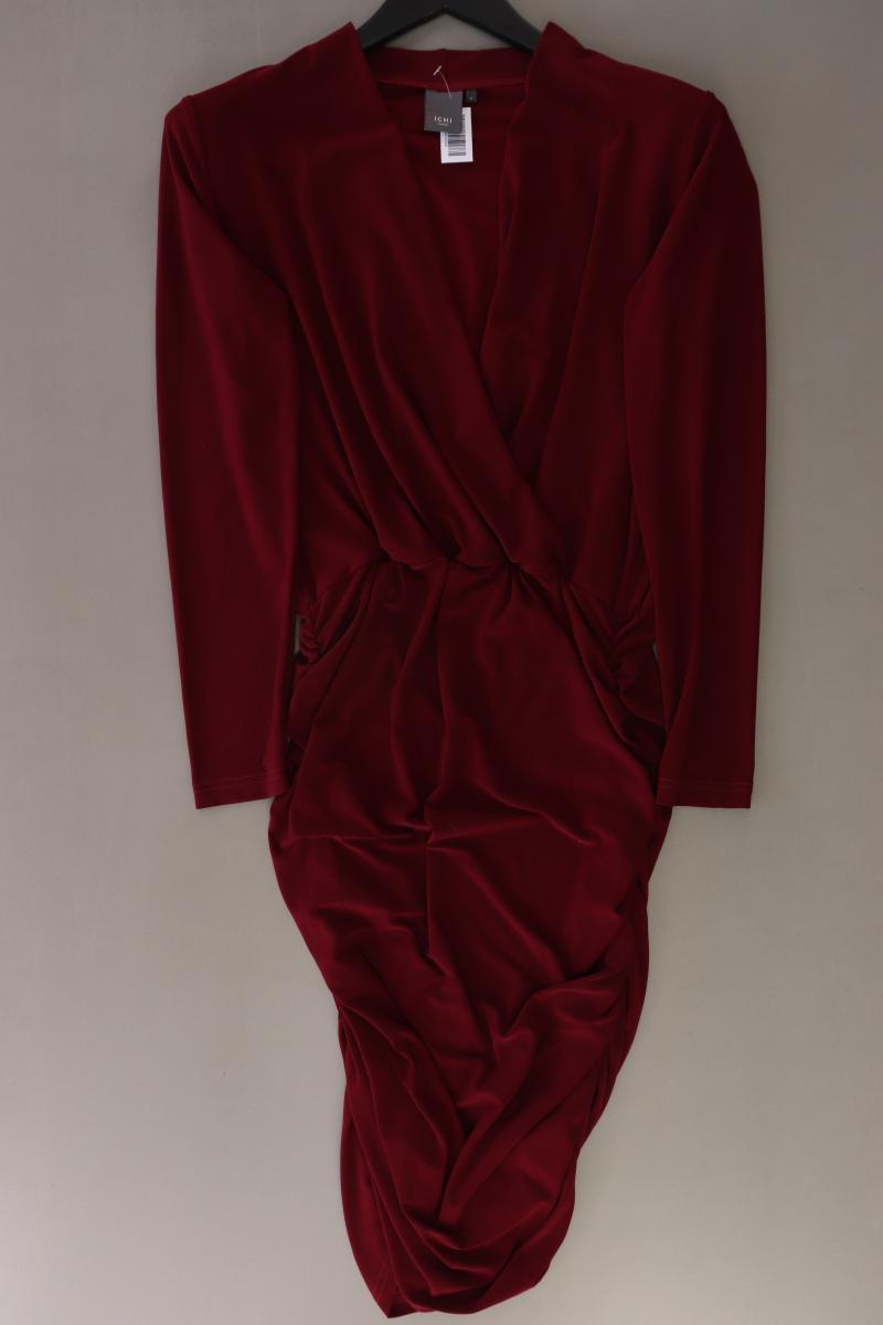 Ichi Abendkleid Gr. M Langarm rot aus Polyester