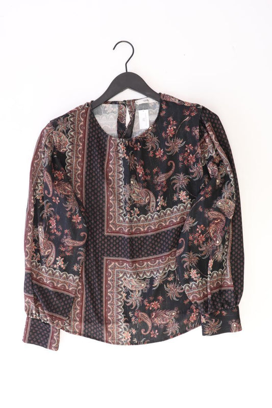 Mango Langarmbluse Gr. 38 schwarz aus Polyester