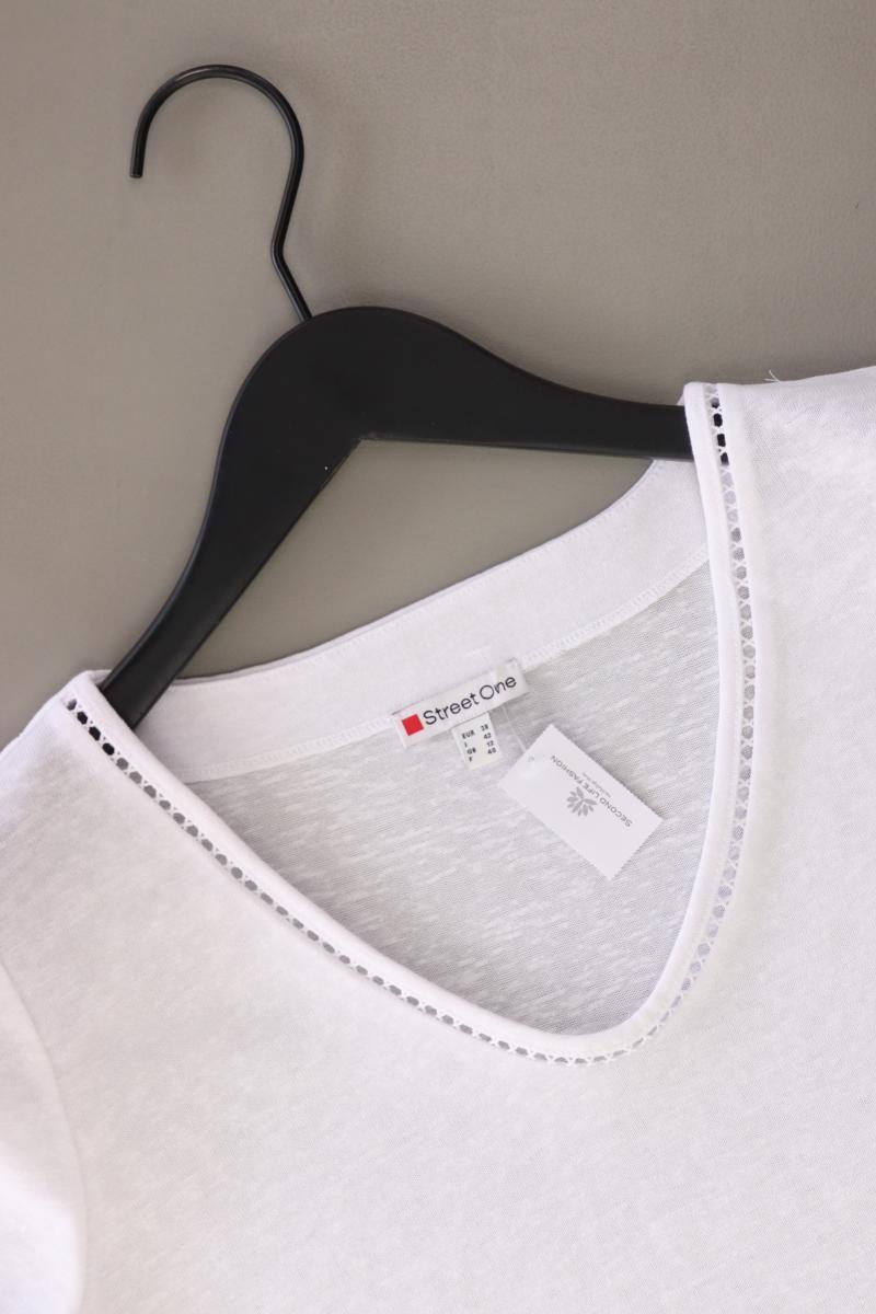 Street One T-Shirt Gr. 38 Kurzarm weiß