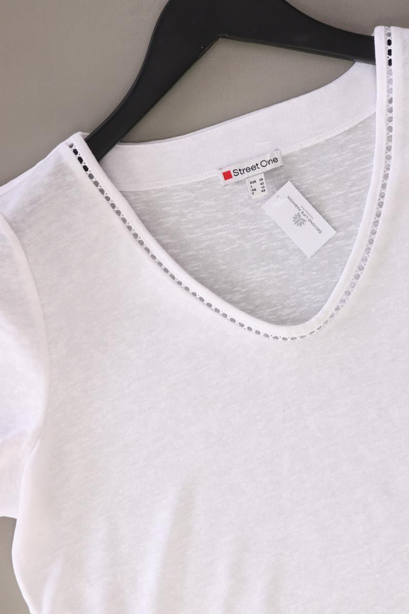 Street One T-Shirt Gr. 38 Kurzarm weiß