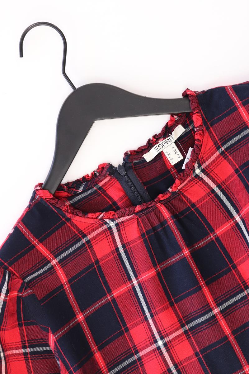Esprit Langarmkleid Gr. 38 kariert rot aus Baumwolle