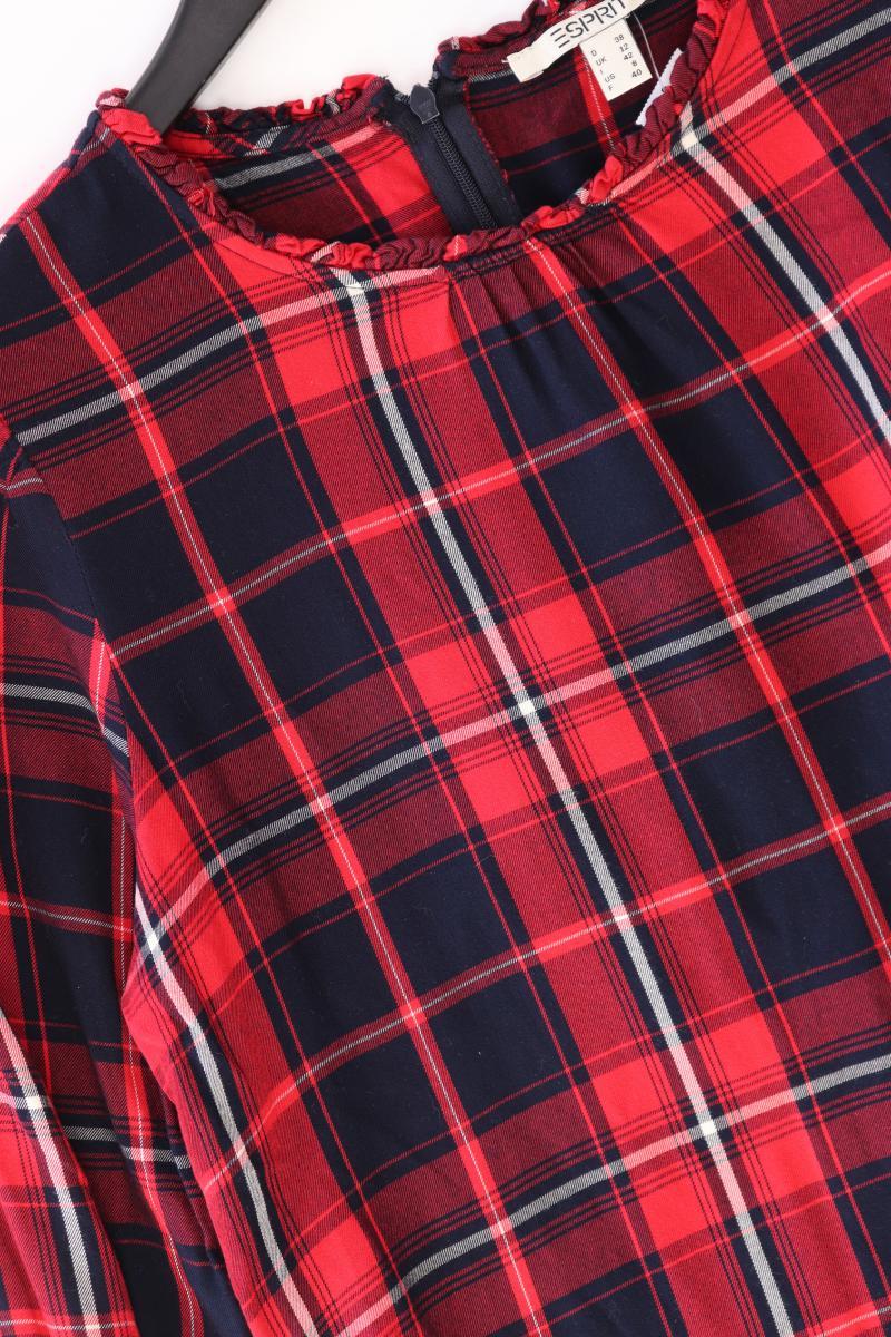 Esprit Langarmkleid Gr. 38 kariert rot aus Baumwolle