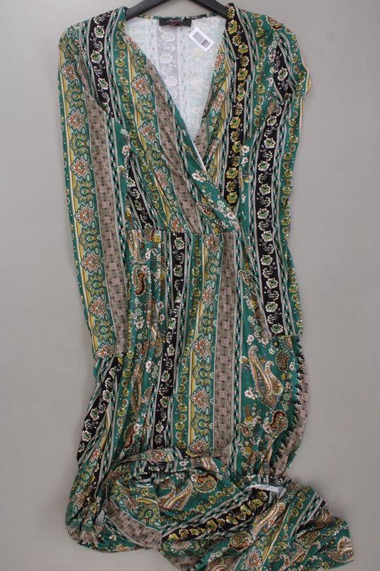 Aniston Jerseykleid Gr. 38 mit Paisleymuster neuwertig Langarm grün aus Viskose