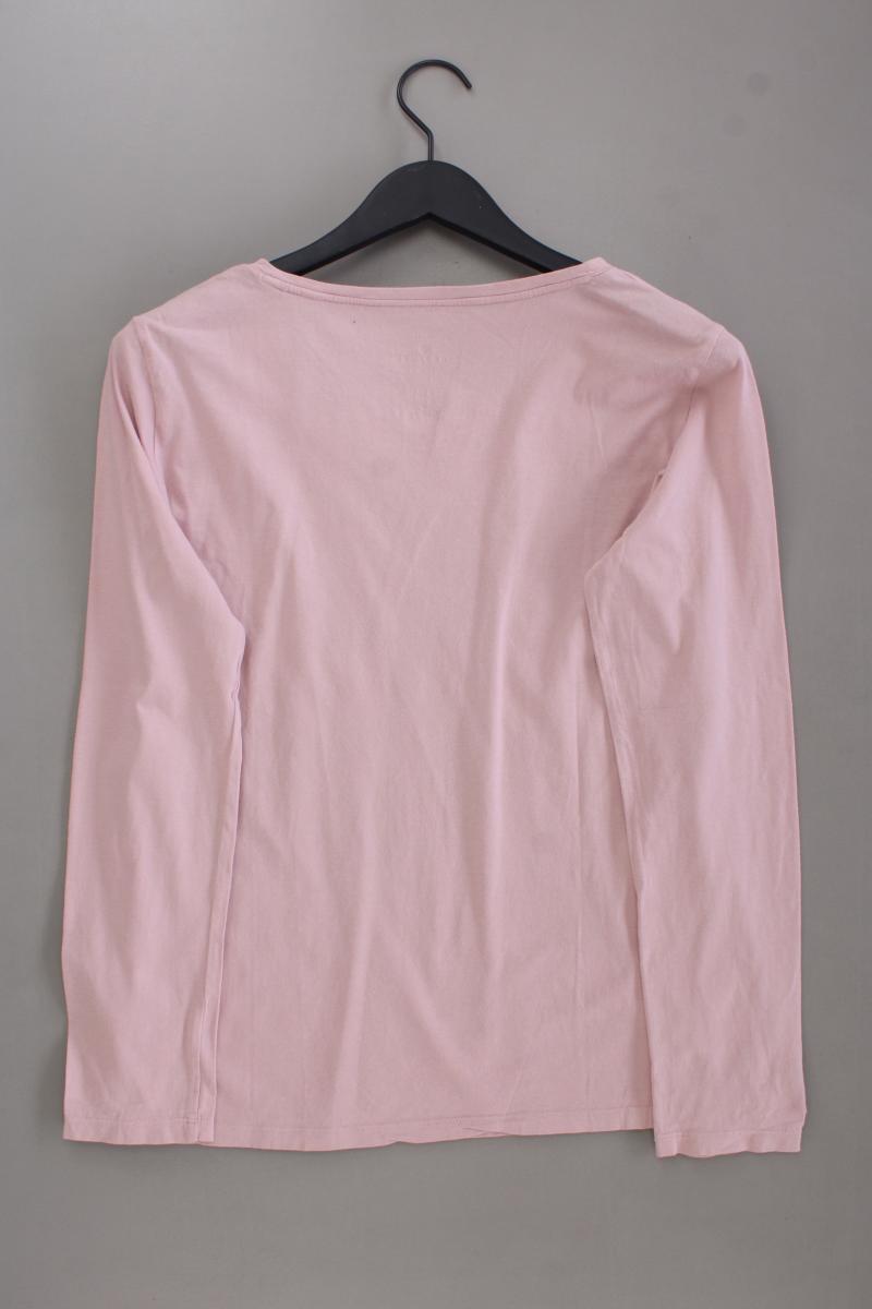 Tom Tailor Printshirt Gr. L Langarm rosa aus Baumwolle