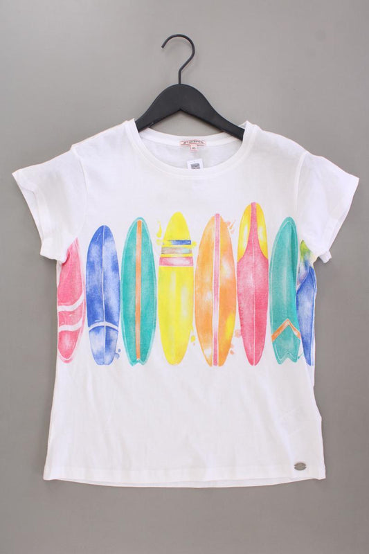 Timezone Printshirt Gr. XS neuwertig Kurzarm weiß aus Baumwolle