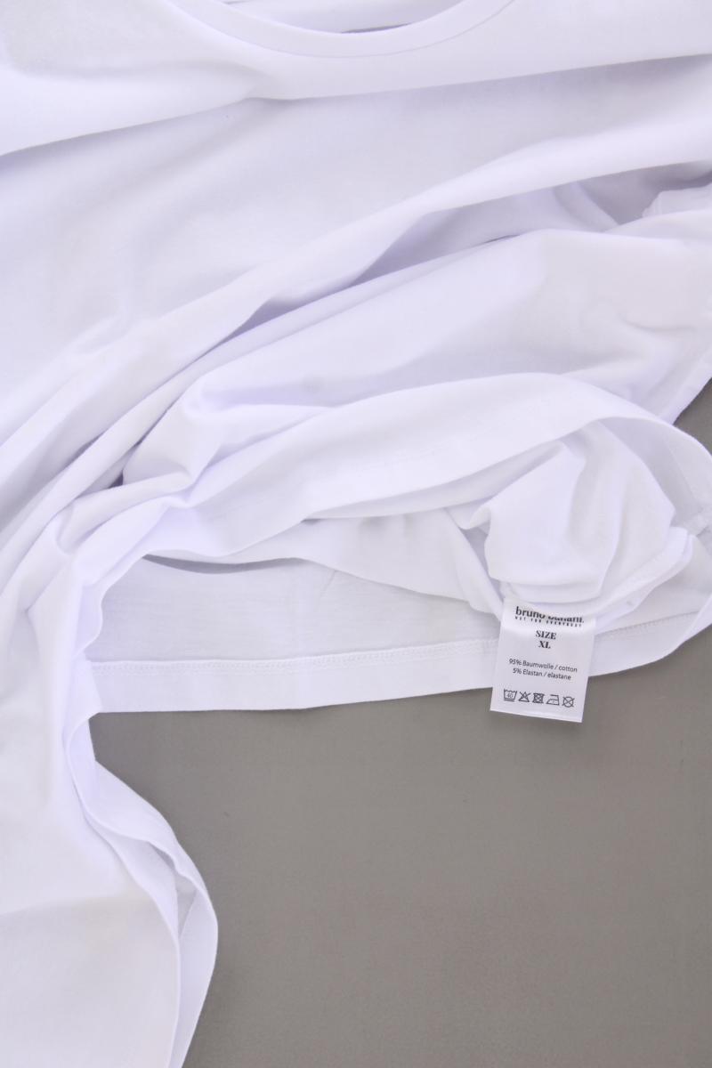 Bruno Banani T-Shirt für Herren Gr. XL Kurzarm weiß aus Baumwolle