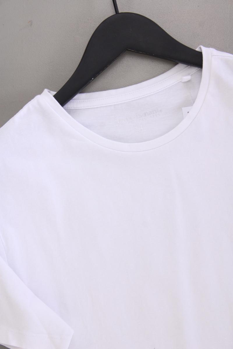 Bruno Banani T-Shirt für Herren Gr. XL Kurzarm weiß aus Baumwolle
