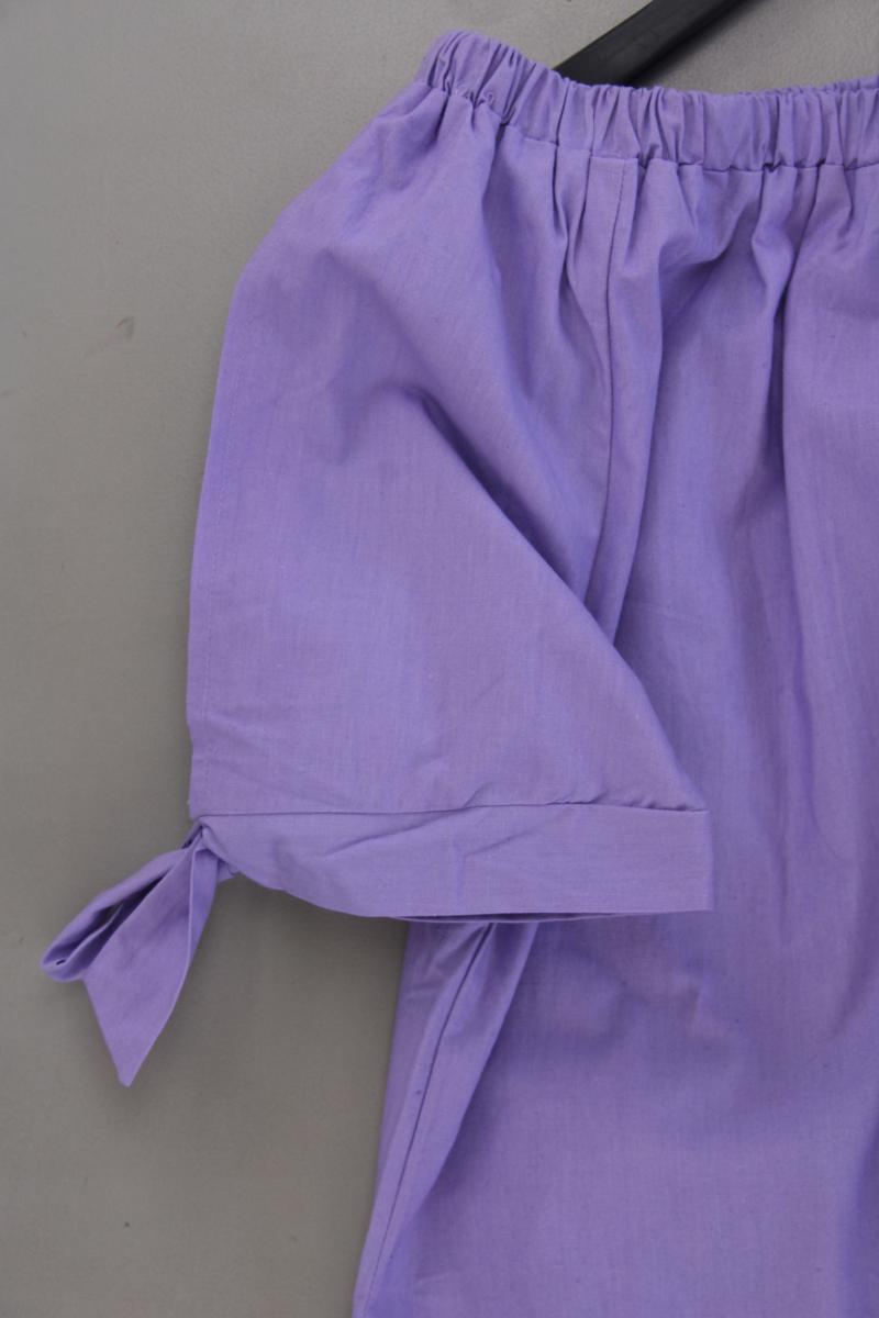 Ada Gatti Kleid Gr. M neuwertig Kurzarm mit Carmen-Ausschnitt lila