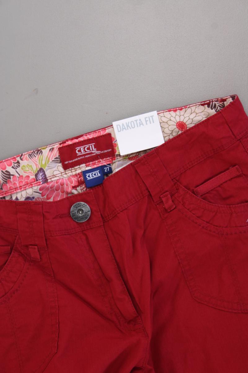 Cecil Hose Gr. W27/L32 neu mit Etikett Modell Dakota rot aus Baumwolle
