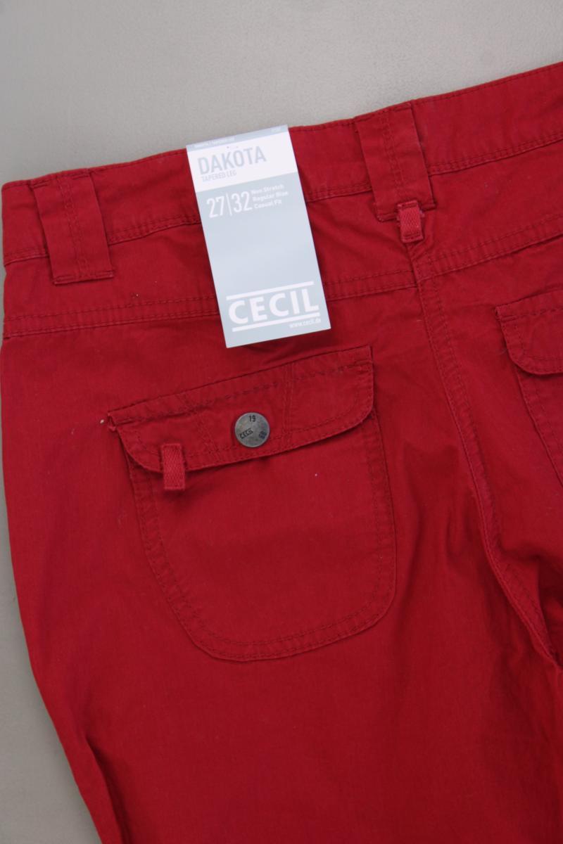 Cecil Hose Gr. W27/L32 neu mit Etikett Modell Dakota rot aus Baumwolle