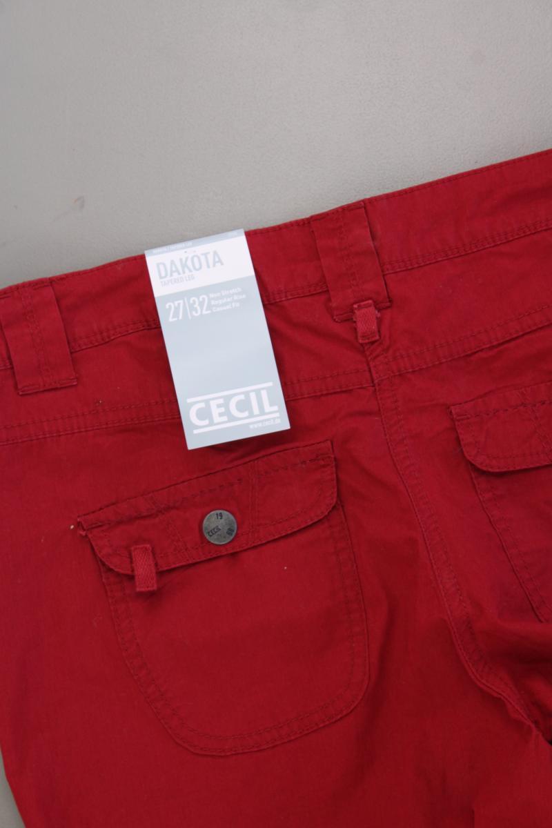 Cecil Hose Gr. W27/L32 neu mit Etikett Modell Dakota rot aus Baumwolle