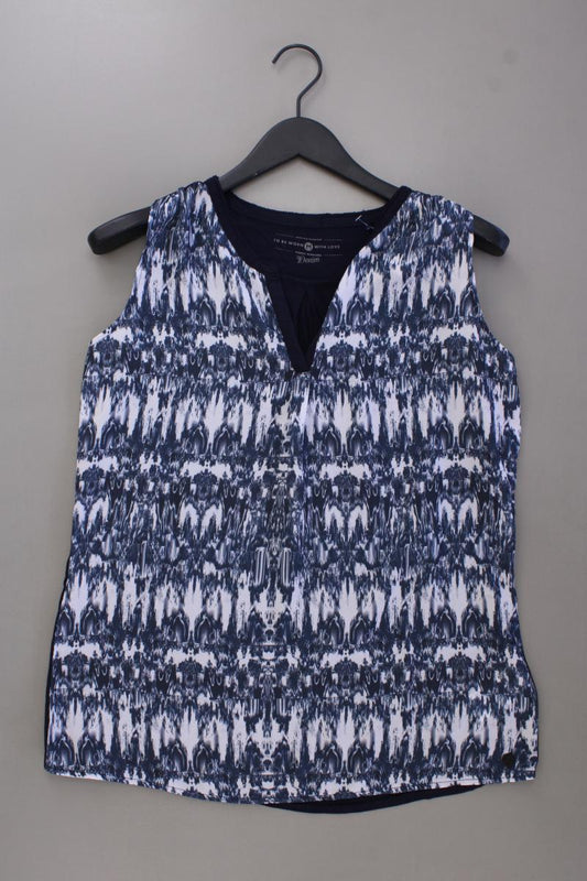Tom Tailor (Denim) Ärmellose Bluse Gr. M blau aus Viskose