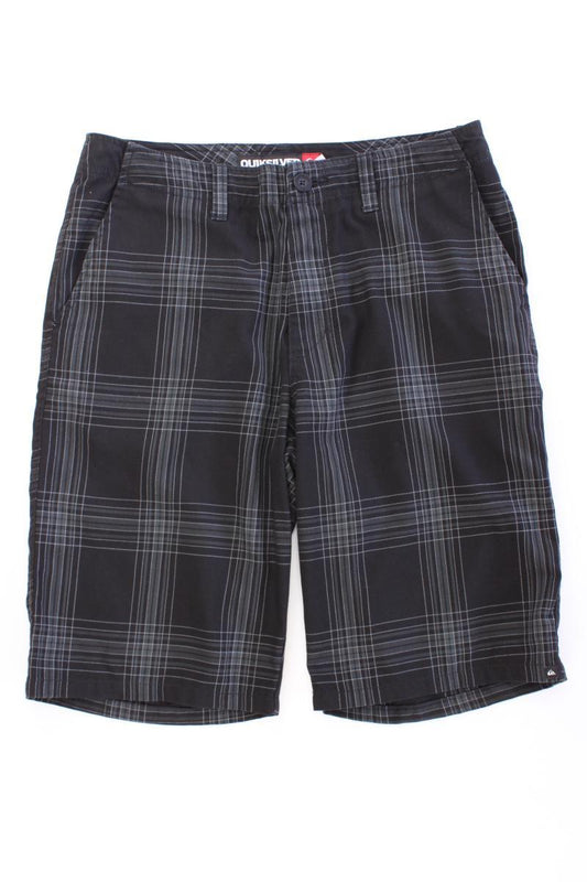 Quicksilver Shorts für Herren Gr. W32 kariert grau aus Polyester