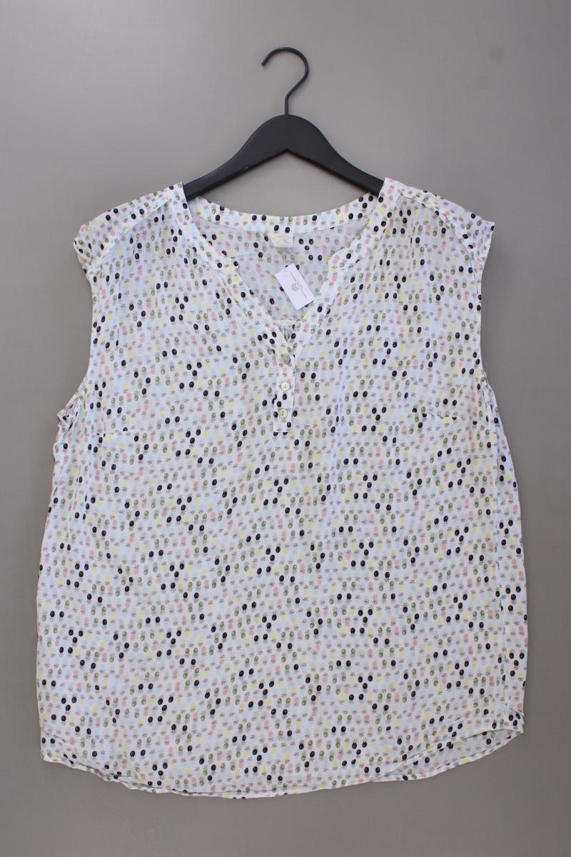 Taifun Bluse mit Ananasmuster Gr. 46 Ärmellos mehrfarbig