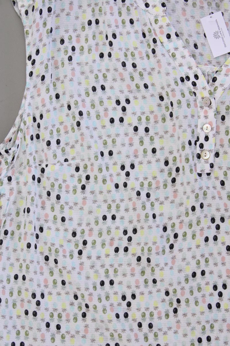 Taifun Bluse mit Ananasmuster Gr. 46 Ärmellos mehrfarbig