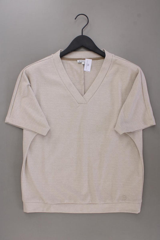 Tom Tailor Oversize Shirts Gr. M neuwertig Kurzarm creme aus Viskose