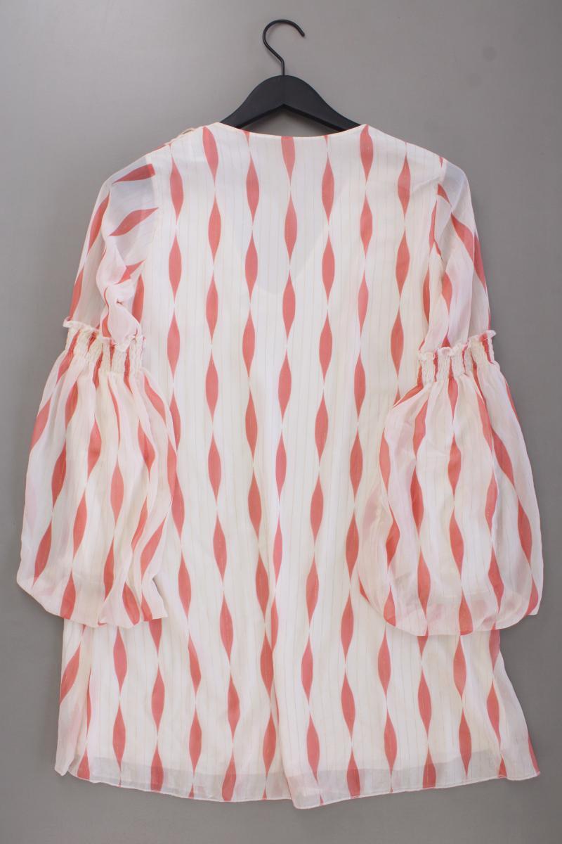 Langarmkleid Gr. OneSize gestreift neuwertig creme aus Polyester