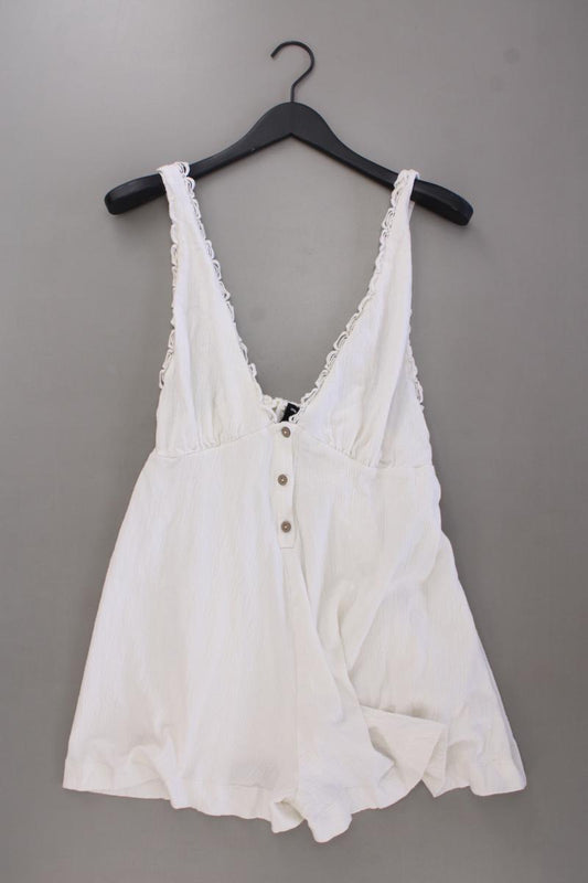 Asos Kurzer Jumpsuit Gr. 42 creme aus Baumwolle