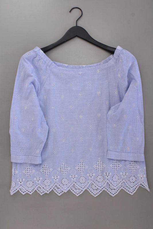 Tom Tailor Classic Bluse Gr. 42 neuwertig 3/4 Ärmel blau aus Baumwolle